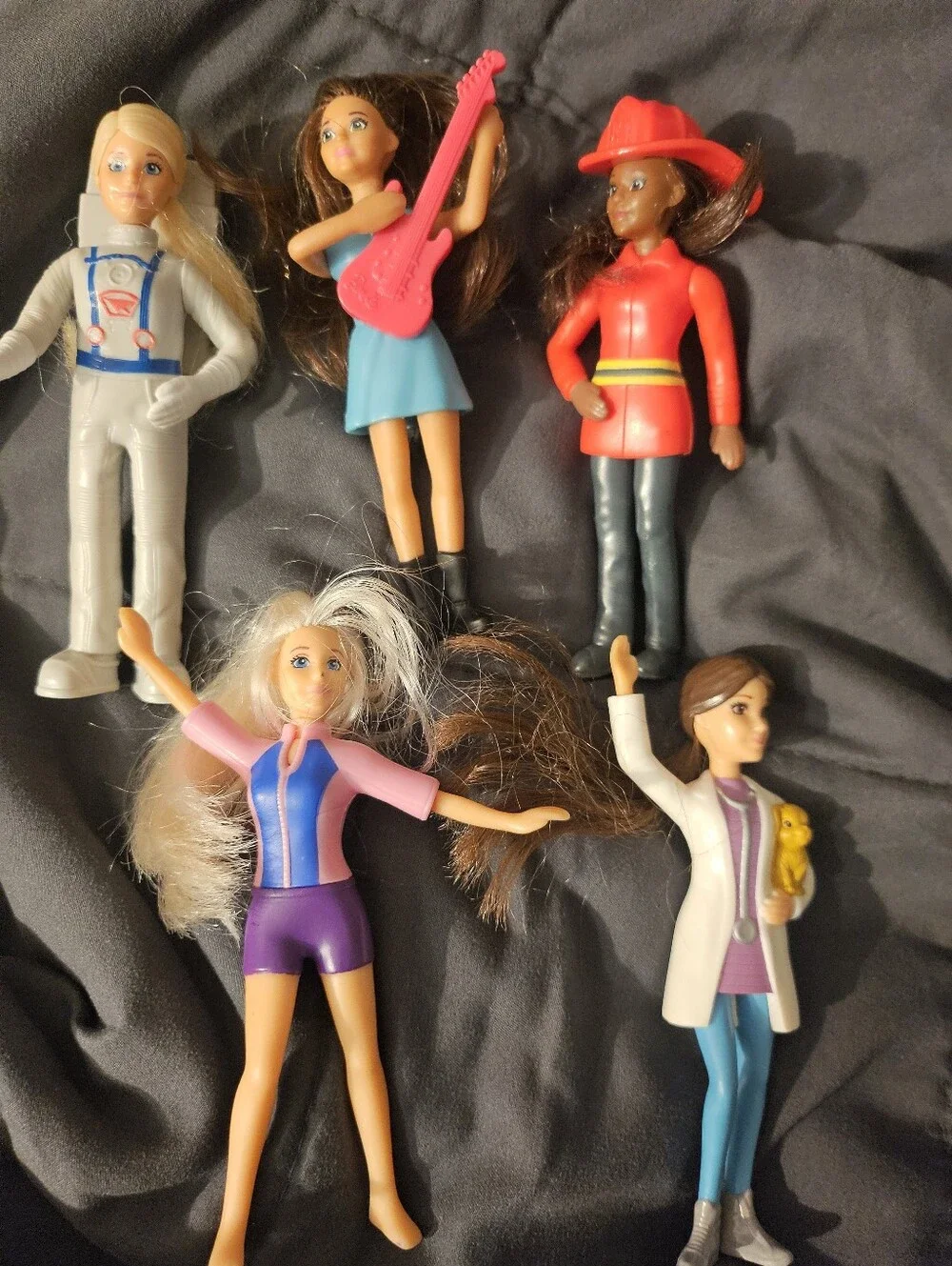McDonald's Mattel Barbie Happy Meal Doll Toys Lot Of 5 Dolls 2019 Used